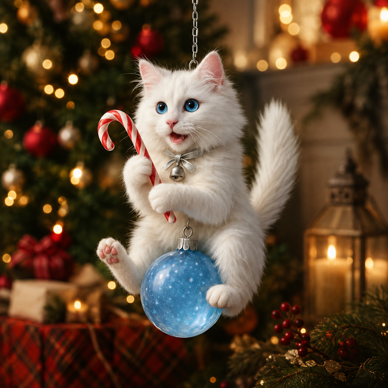 🎄 21-Piece Whimsical Christmas Ornament Collection ✨ Cute Cats, Birds & Woodland Holiday Keepsakes