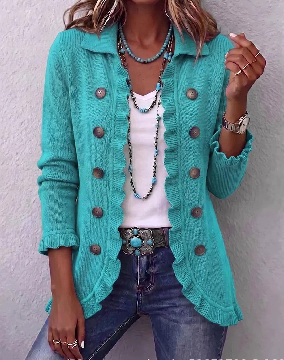 ⌛⌛⌛LAST DAY SAVE 49%🌸Boho-chic Floral Embroidered Utility Ruffled Trim Jacket