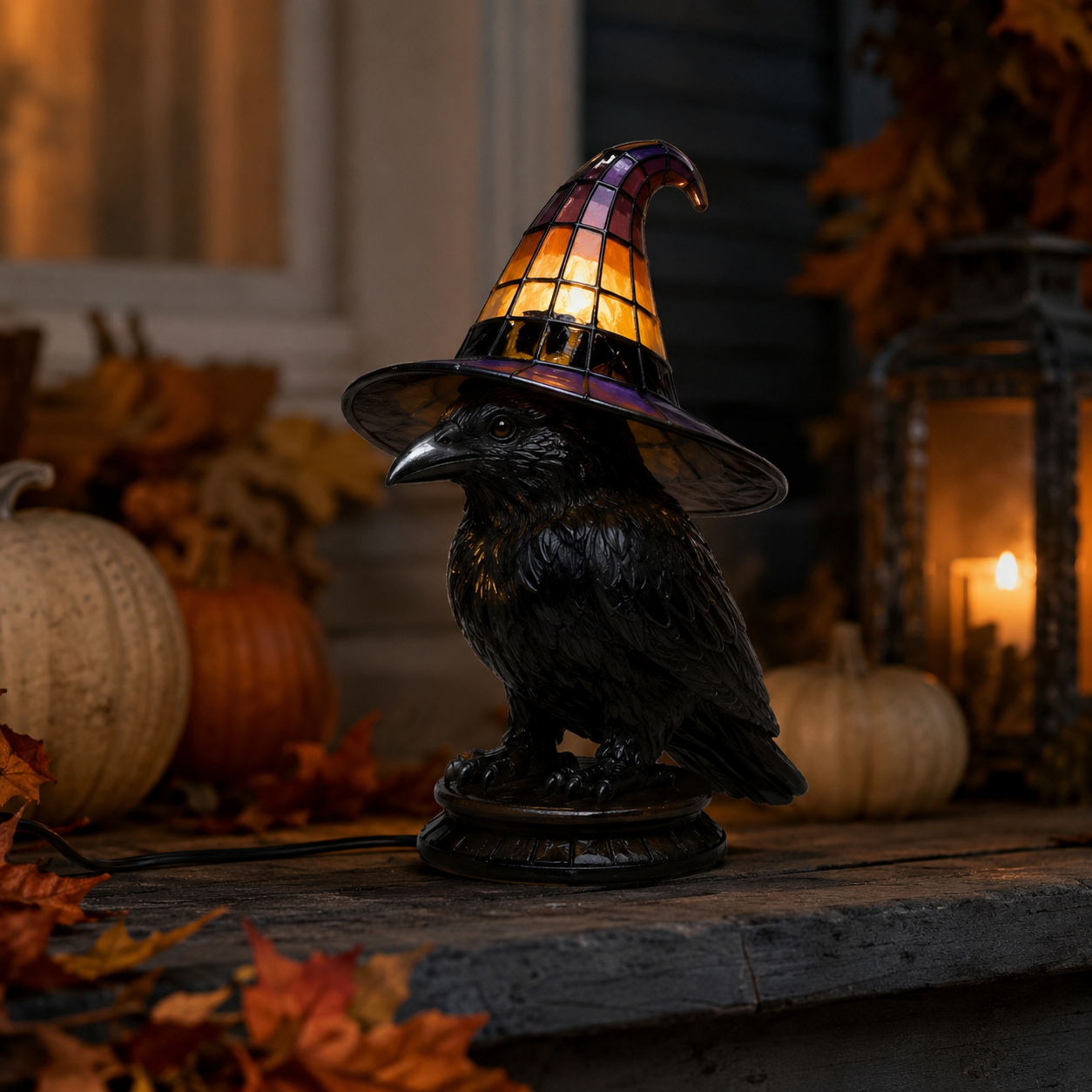 🎃 **Magical Stained-Glass Halloween Lights – Spooky Glow for a Cozy Home ✨**