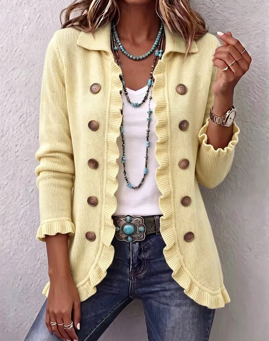 ⌛⌛⌛LAST DAY SAVE 49%🌸Boho-chic Floral Embroidered Utility Ruffled Trim Jacket