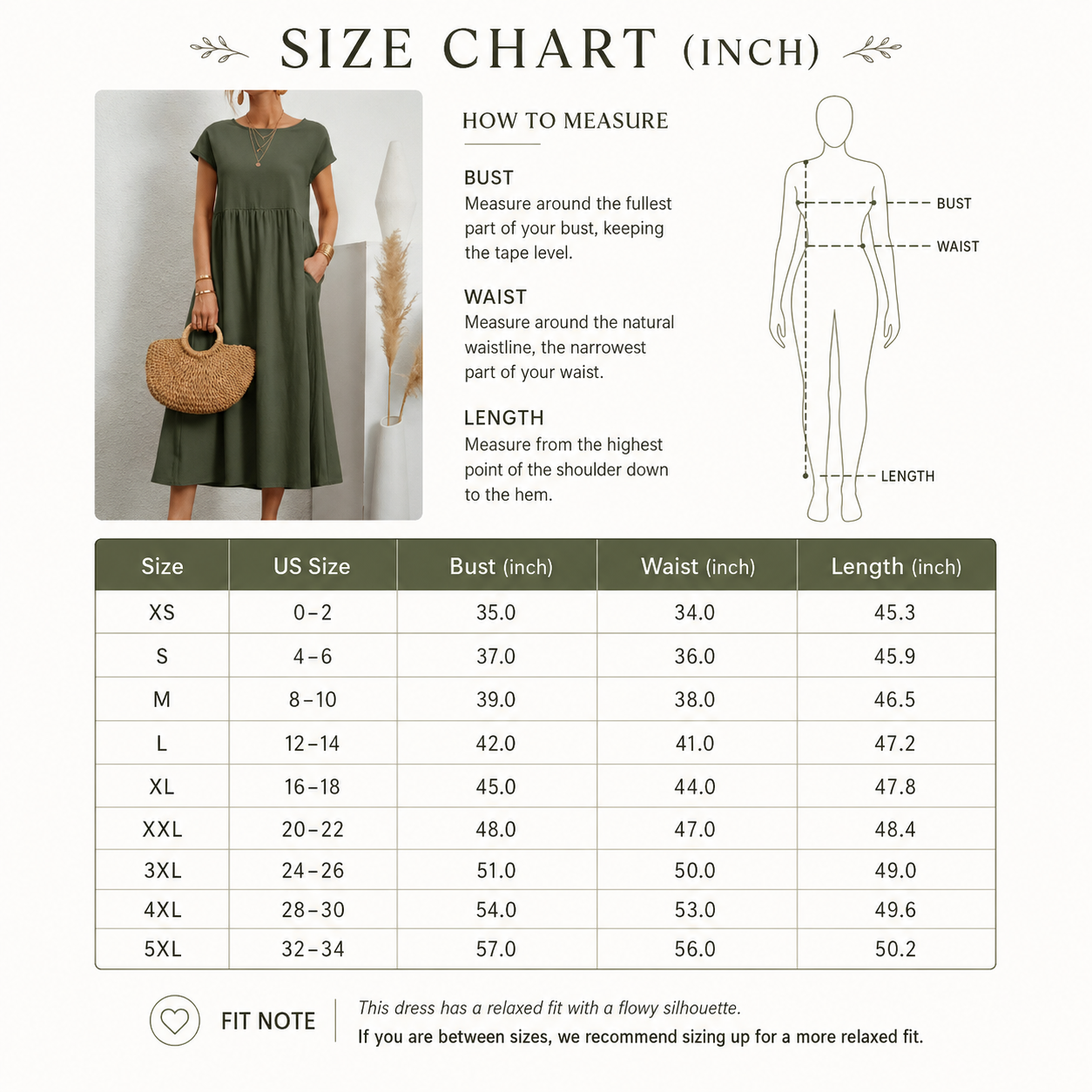 Women's Casual Midi Dress / Summer Swing Dress