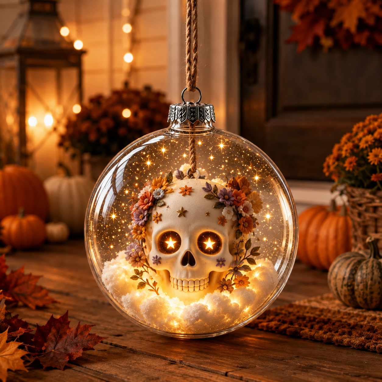 🎃✨ Enchanted Halloween Glowing Ornament – Cozy Light-Up Ghost, Witch, Cat & Pumpkin Décor 👻🐈‍⬛