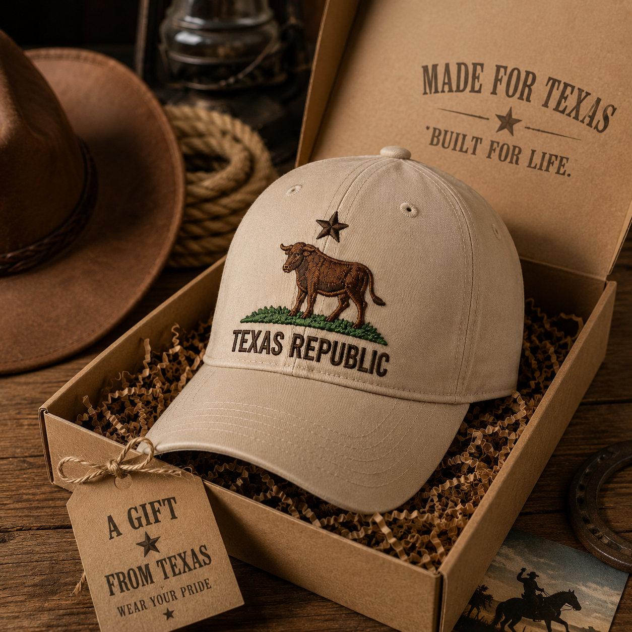 Texas Republic Vintage Embroidered Baseball Cap 🤠⭐