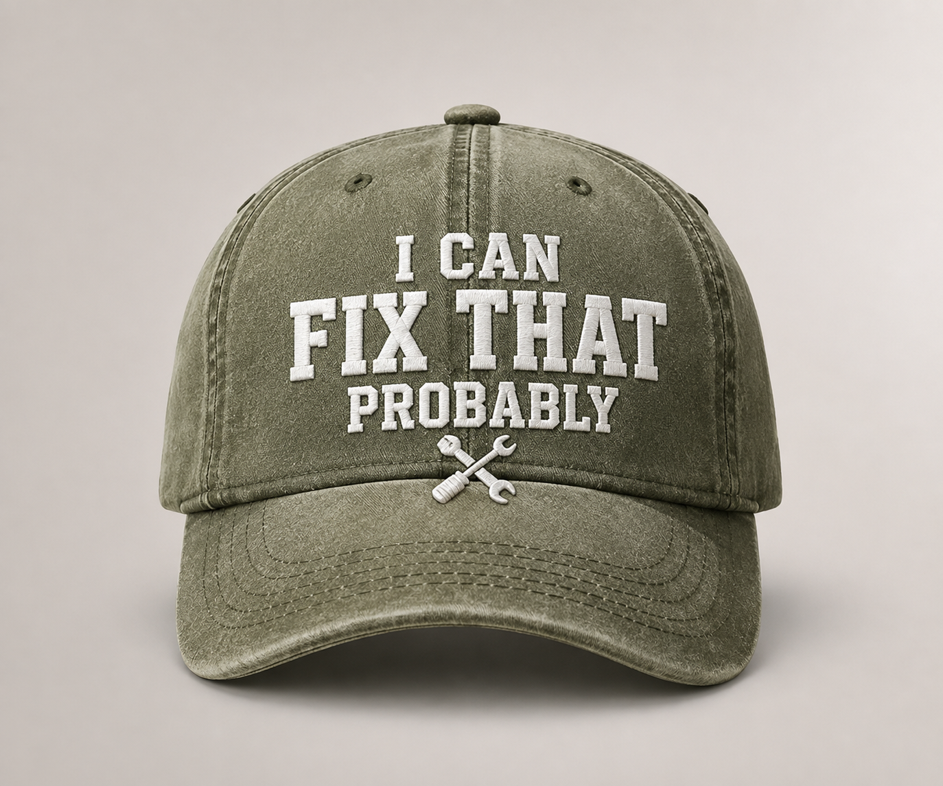 🧢Men’s “I Can Fix That Probably” Vintage Embroidered Baseball Cap
