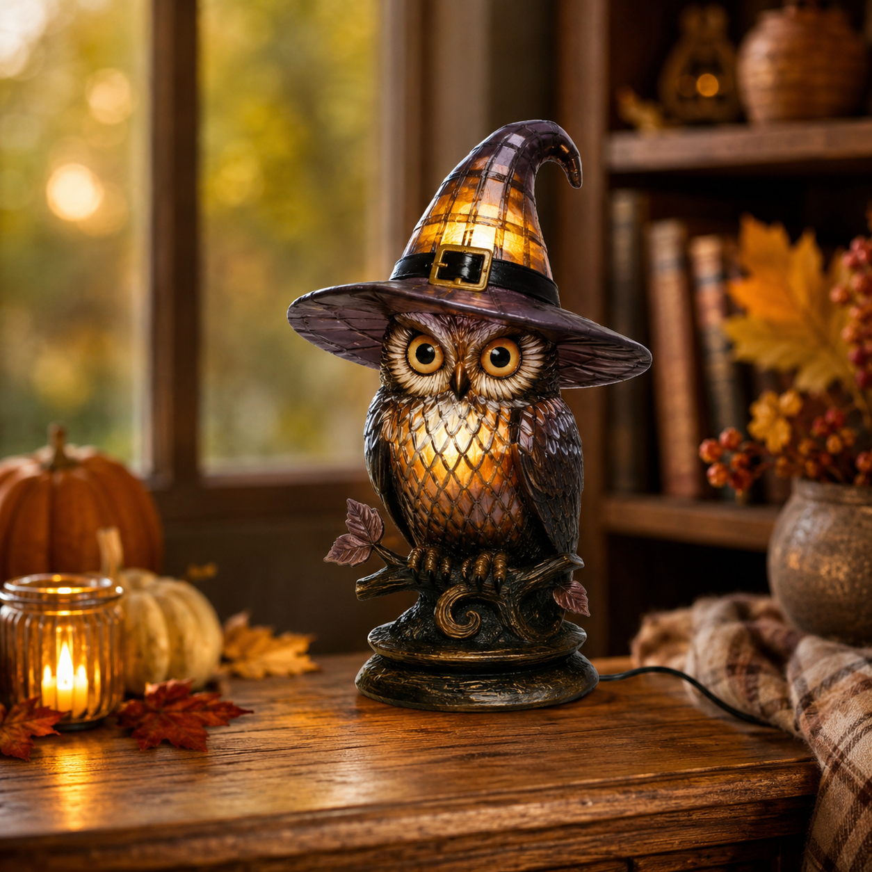 🎃 **Magical Stained-Glass Halloween Lights – Spooky Glow for a Cozy Home ✨**