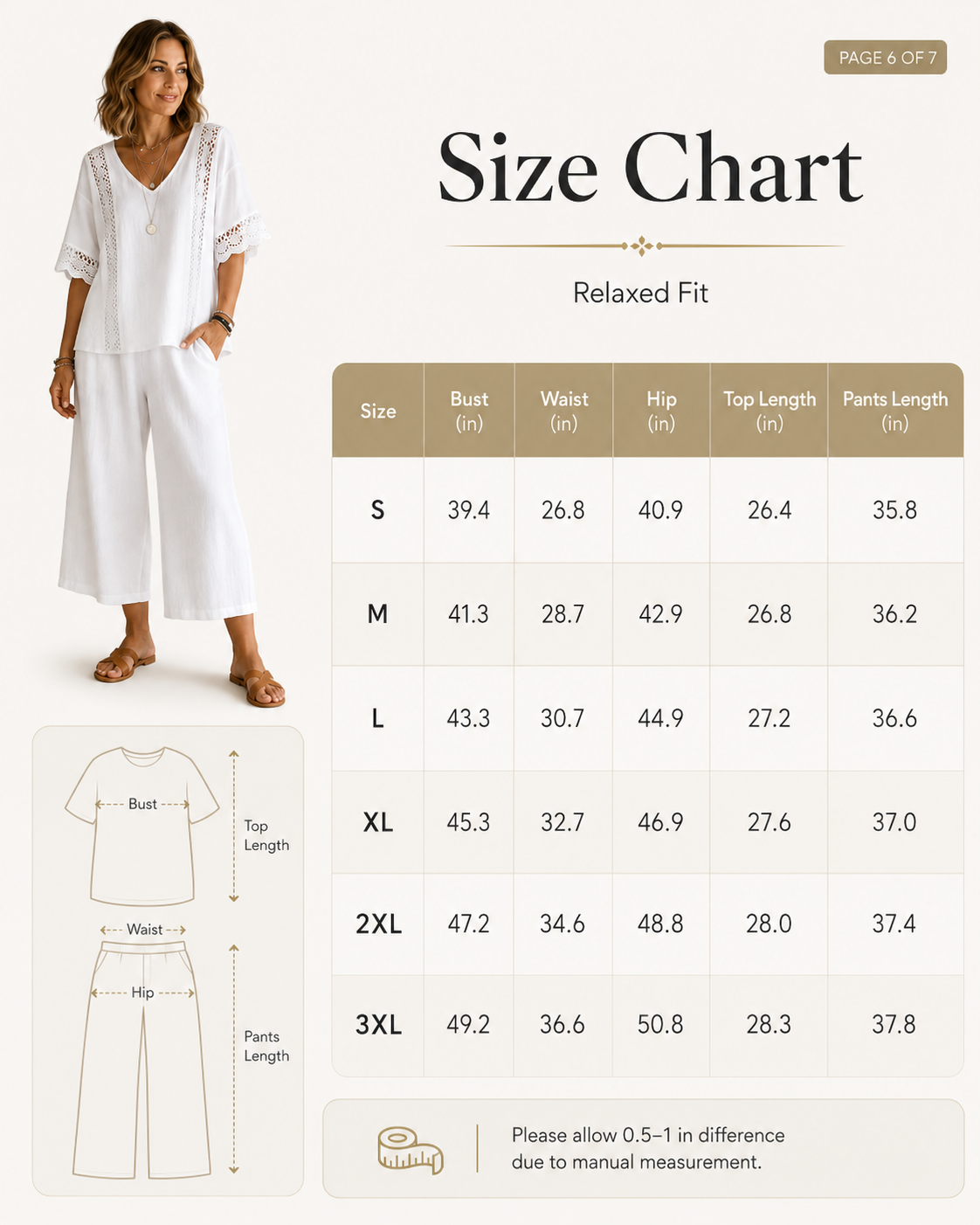 ⏰Seasonal Clearance Sale🔥Women’s Lace Trim Two-Piece Set