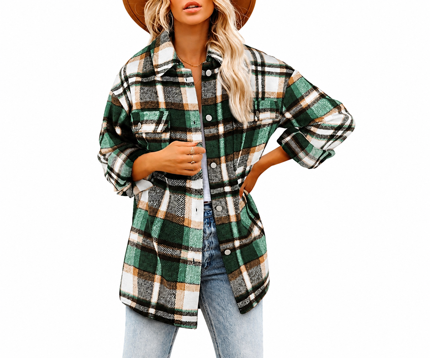 Beaully Women's Flannel Plaid Shacket 2026 Fall Button Down Shirt Jacket | Women's shacket with pockets, Warm feel, Brushed, Casual Jacket shirt for daily wear,Fall winter clothes, Fashion coats