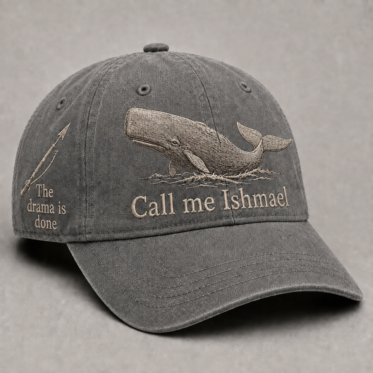 ⚓🐋 Call Me Ishmael MOBY-DICK Embroidered Vintage Cap