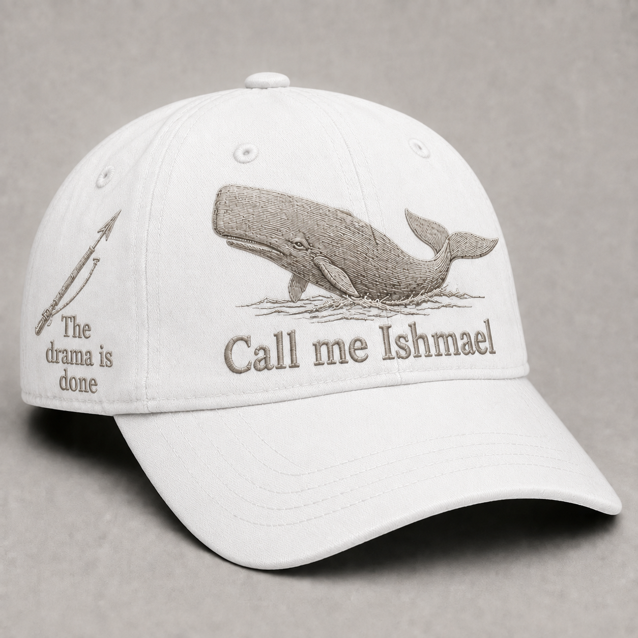 ⚓🐋 Call Me Ishmael MOBY-DICK Embroidered Vintage Cap