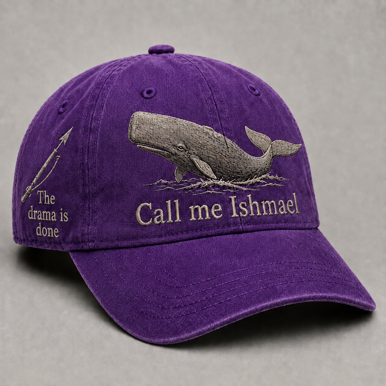 ⚓🐋 Call Me Ishmael MOBY-DICK Embroidered Vintage Cap