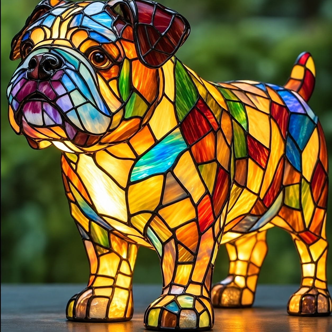 ✨✨✨Lampe animaux en style vitrail – Une veilleuse artistique pleine de charme