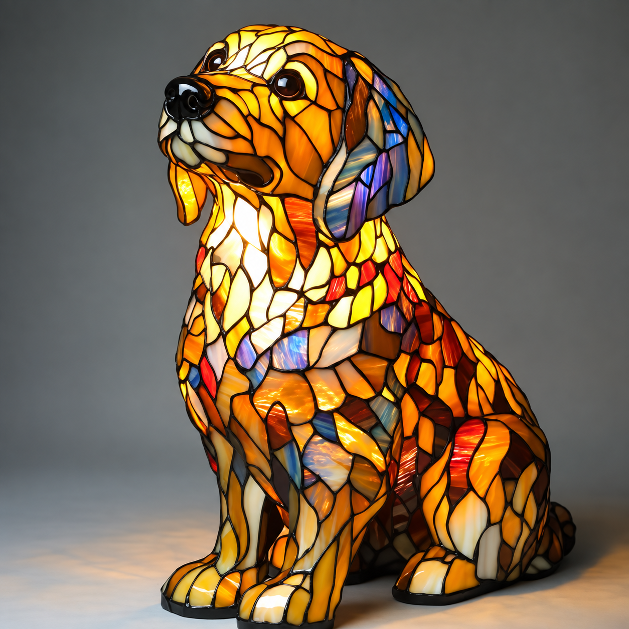 ✨✨✨Stained-Glass Animal Lamp – A Charming Artistic Night Light