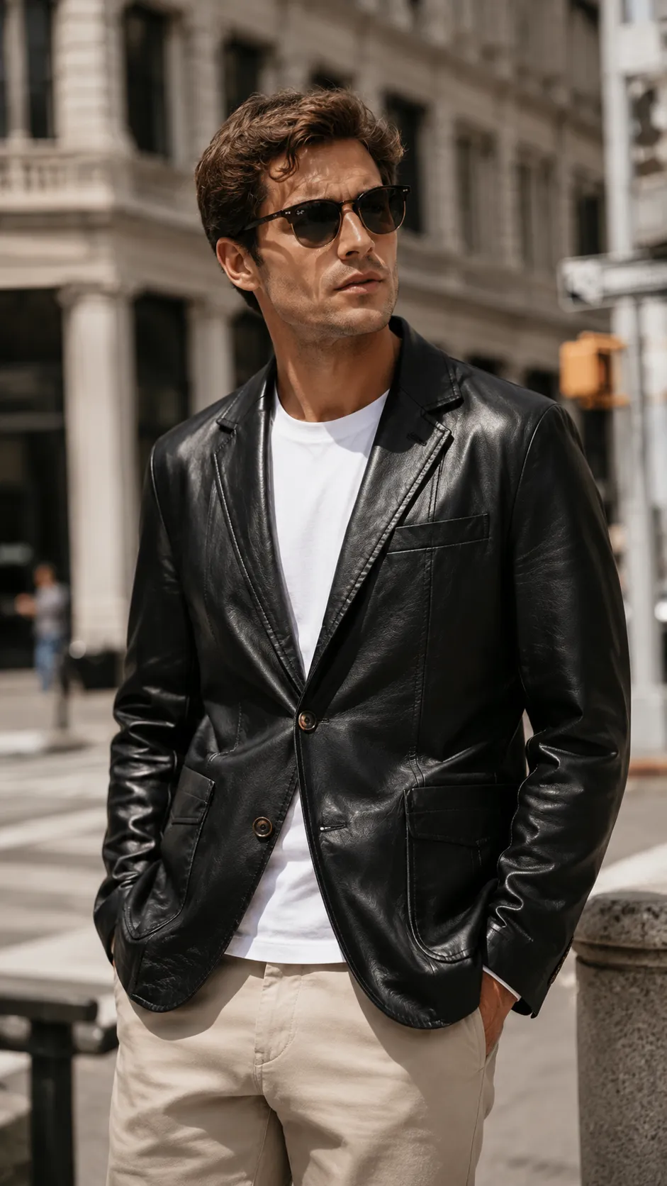📢📢 70% OFF!!  Men’s Classic Leather-Look Blazer