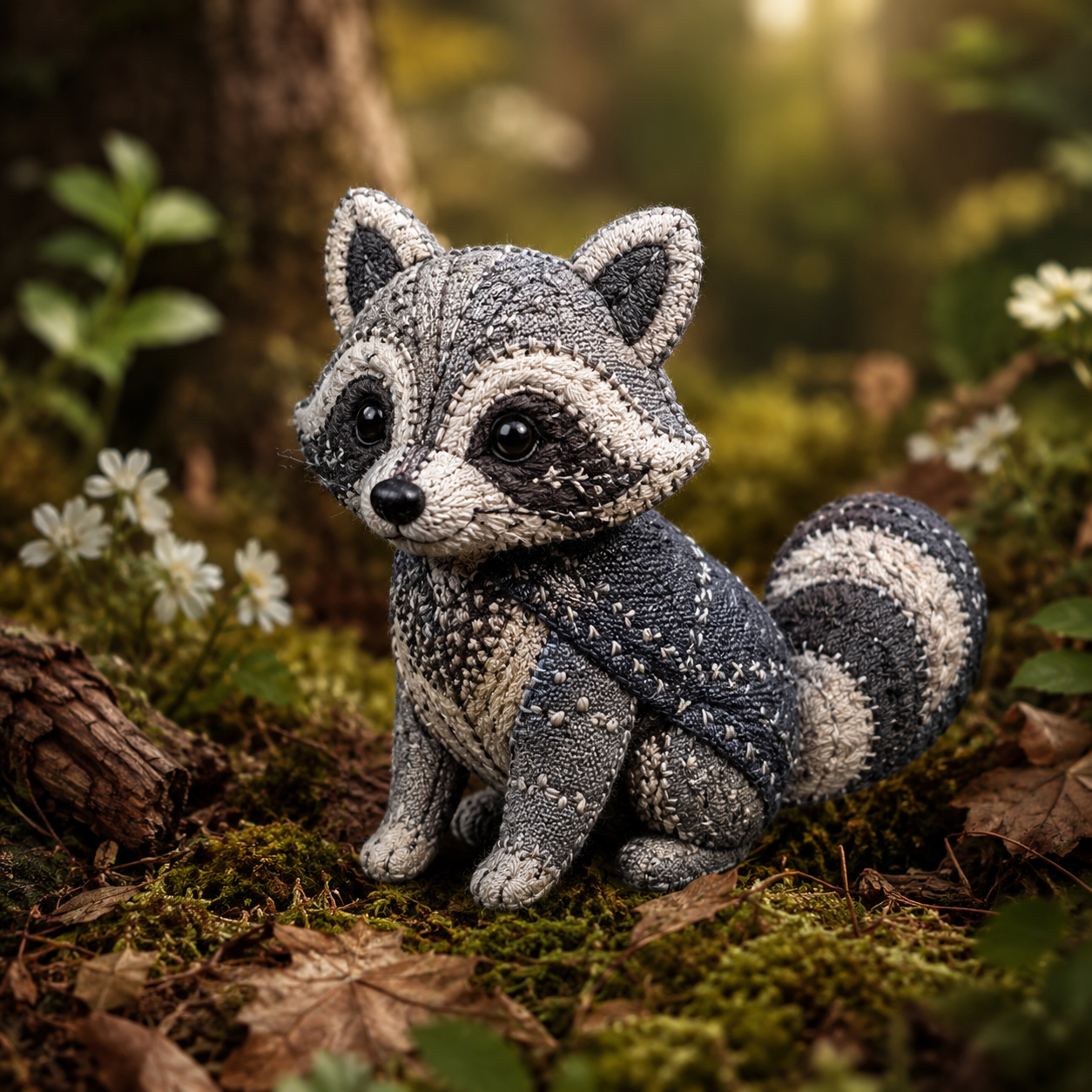 # Whimsical Woodland Animal Figurines – Embroidered Floral Decor & Gift Collection 🌿🦉✨