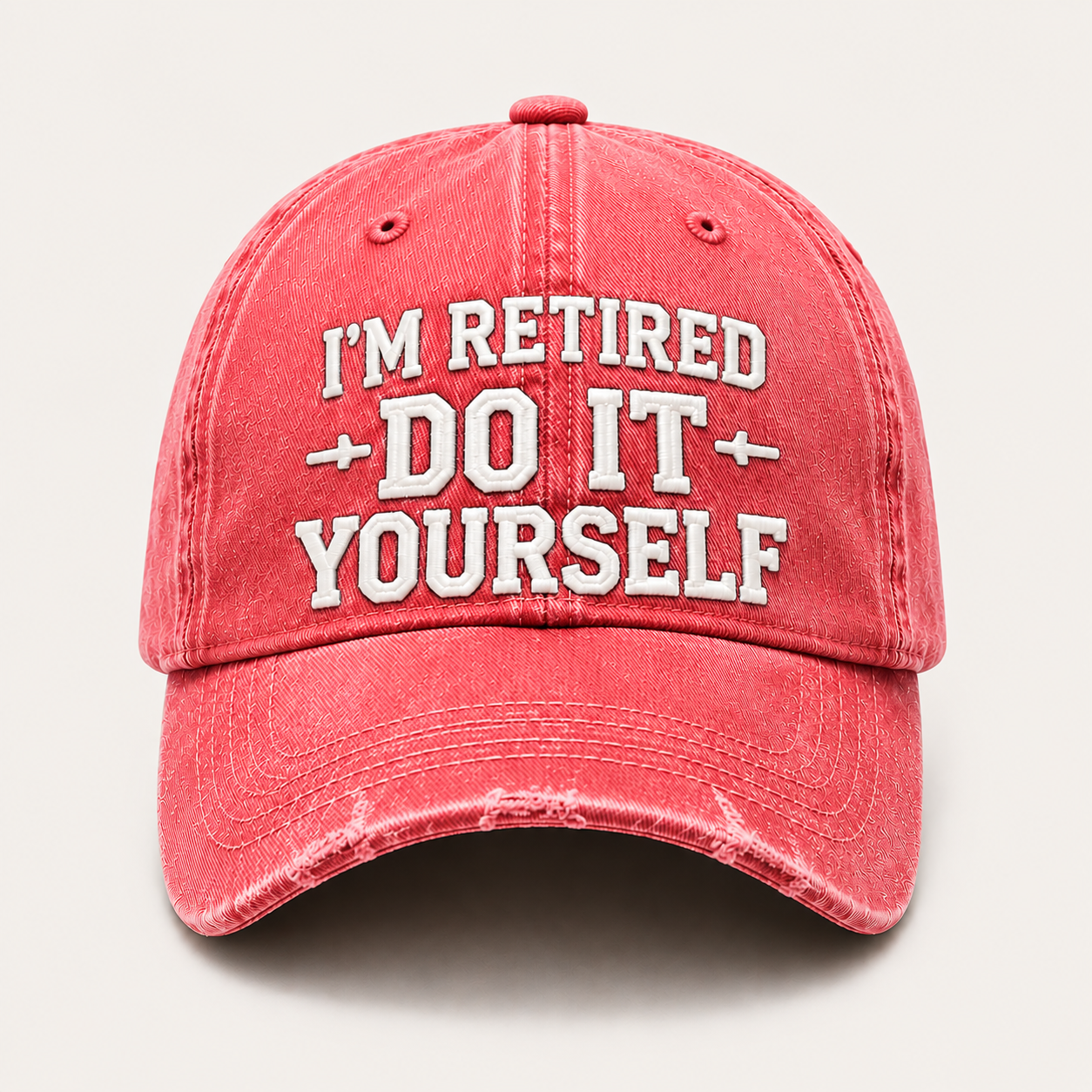 🧢 I’m Retired – Do It Yourself Vintage Baseball Cap, Funny Retirement Gift for Men & Women