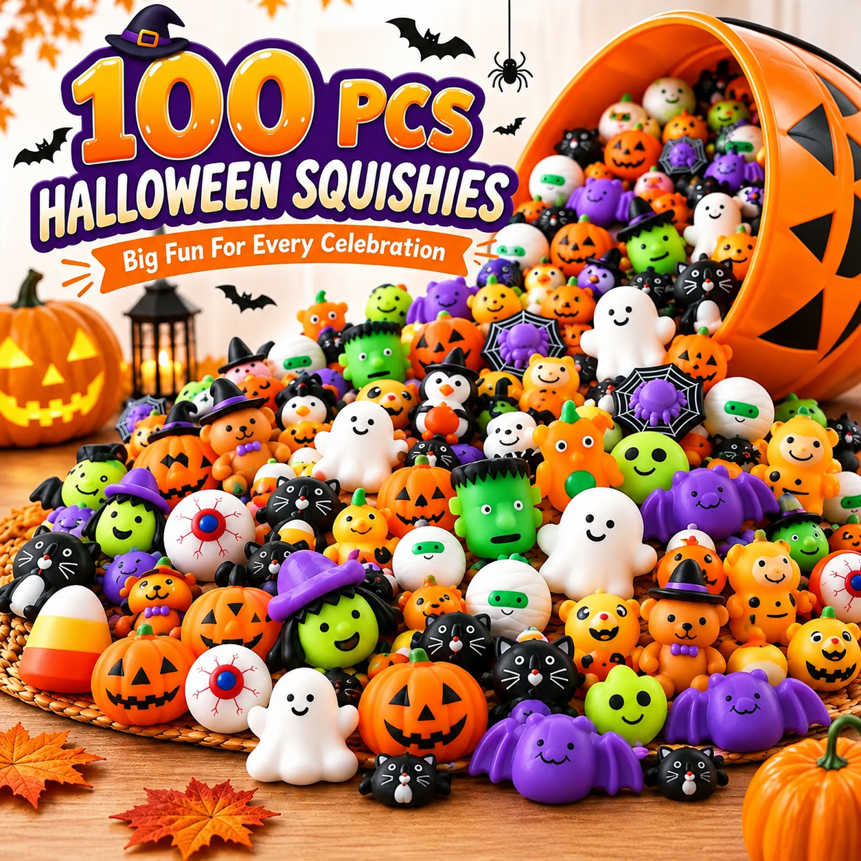 🔥Last Day 50% OFF - 🎃 50PCS Halloween Mochi Squishy Toys