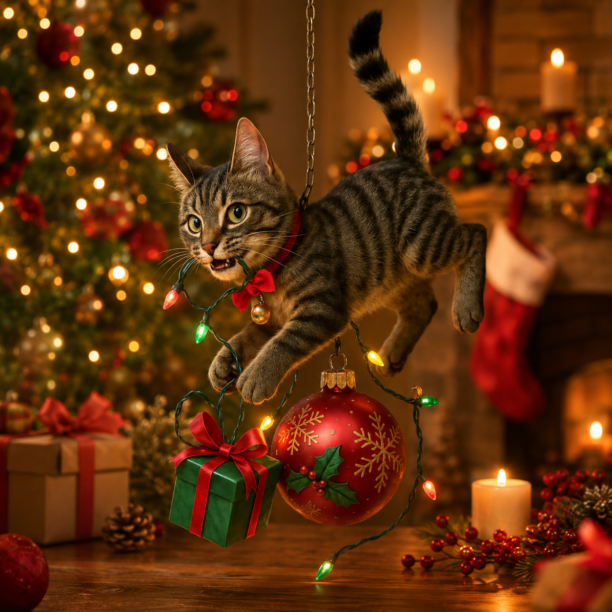 🎄 21-Piece Whimsical Christmas Ornament Collection ✨ Cute Cats, Birds & Woodland Holiday Keepsakes