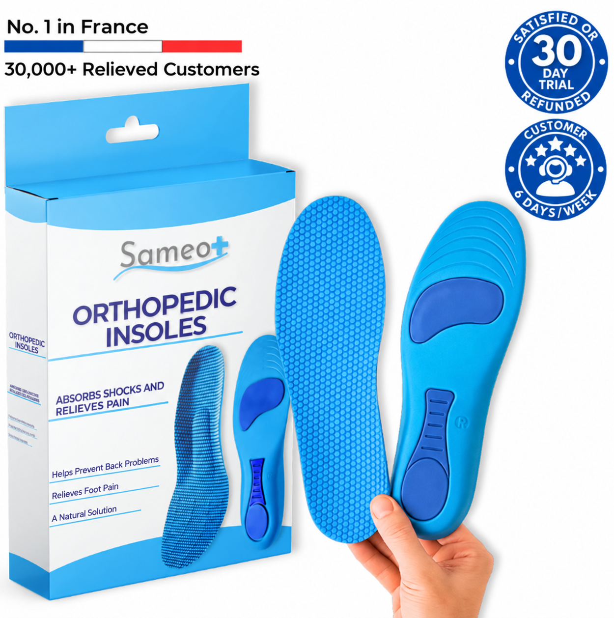 😃Everyday Comfort Cushioning Insoles – Full-Length Support for Walking & Daily Wear