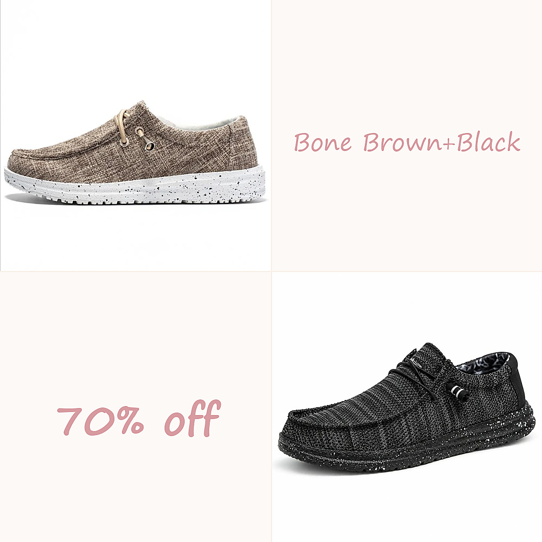 Men's Stretch Slip-On Casual Shoes - Bone Brown + Black