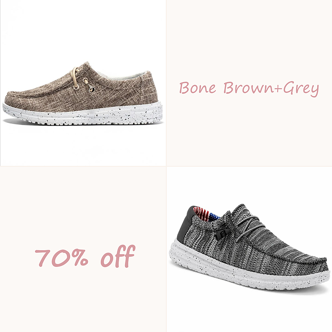 Men's Stretch Slip-On Casual Shoes - Bone Brown + Grey