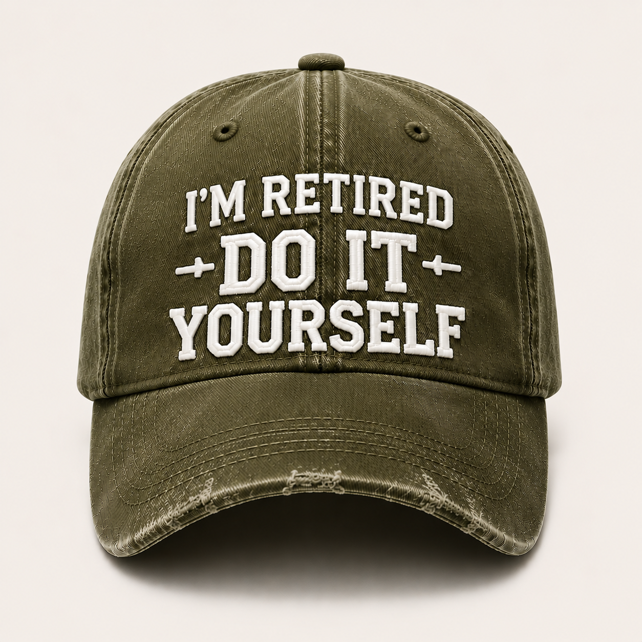 🧢 I’m Retired – Do It Yourself Vintage Baseball Cap, Funny Retirement Gift for Men & Women