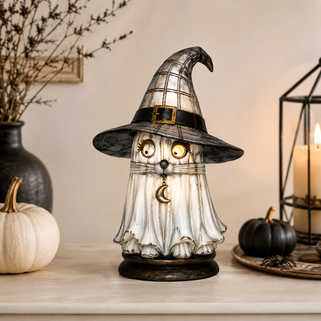 🎃 **Magical Stained-Glass Halloween Lights – Spooky Glow for a Cozy Home ✨**