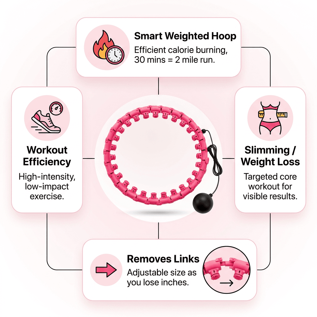 Quikory™Hoop - Smart weighted hoop that removes links as you lose inches