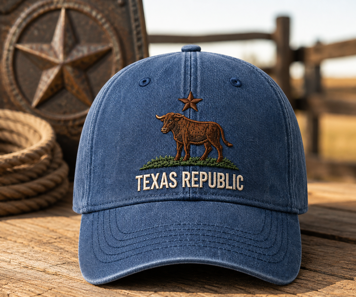 Texas Republic Vintage Embroidered Baseball Cap 🤠⭐
