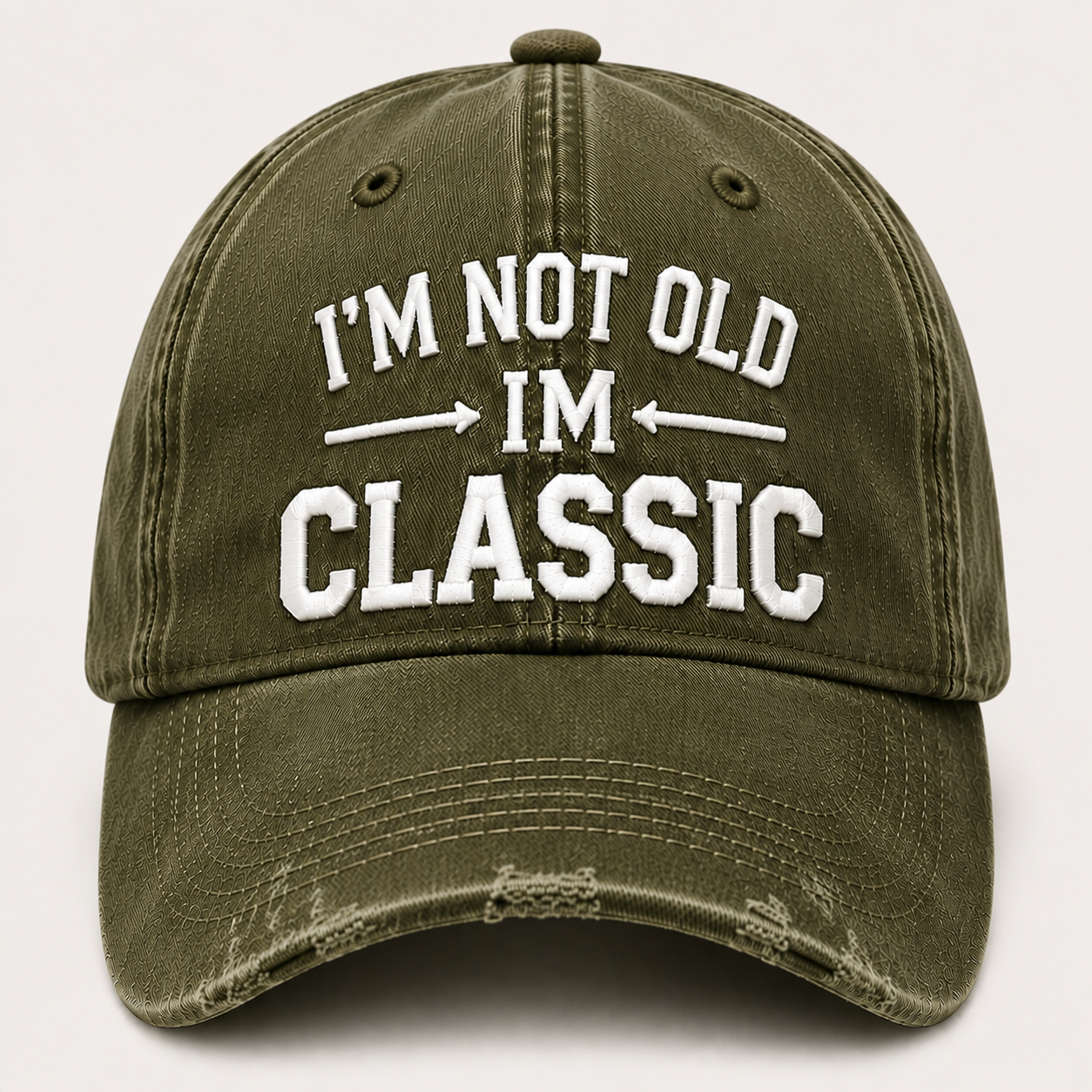 I’m Not Old I’m Classic Vintage Baseball Cap – Adjustable Washed Cotton Dad Hat, Unisex Casual Embroidered Hat for Everyday Wear & Outdoor Adventures