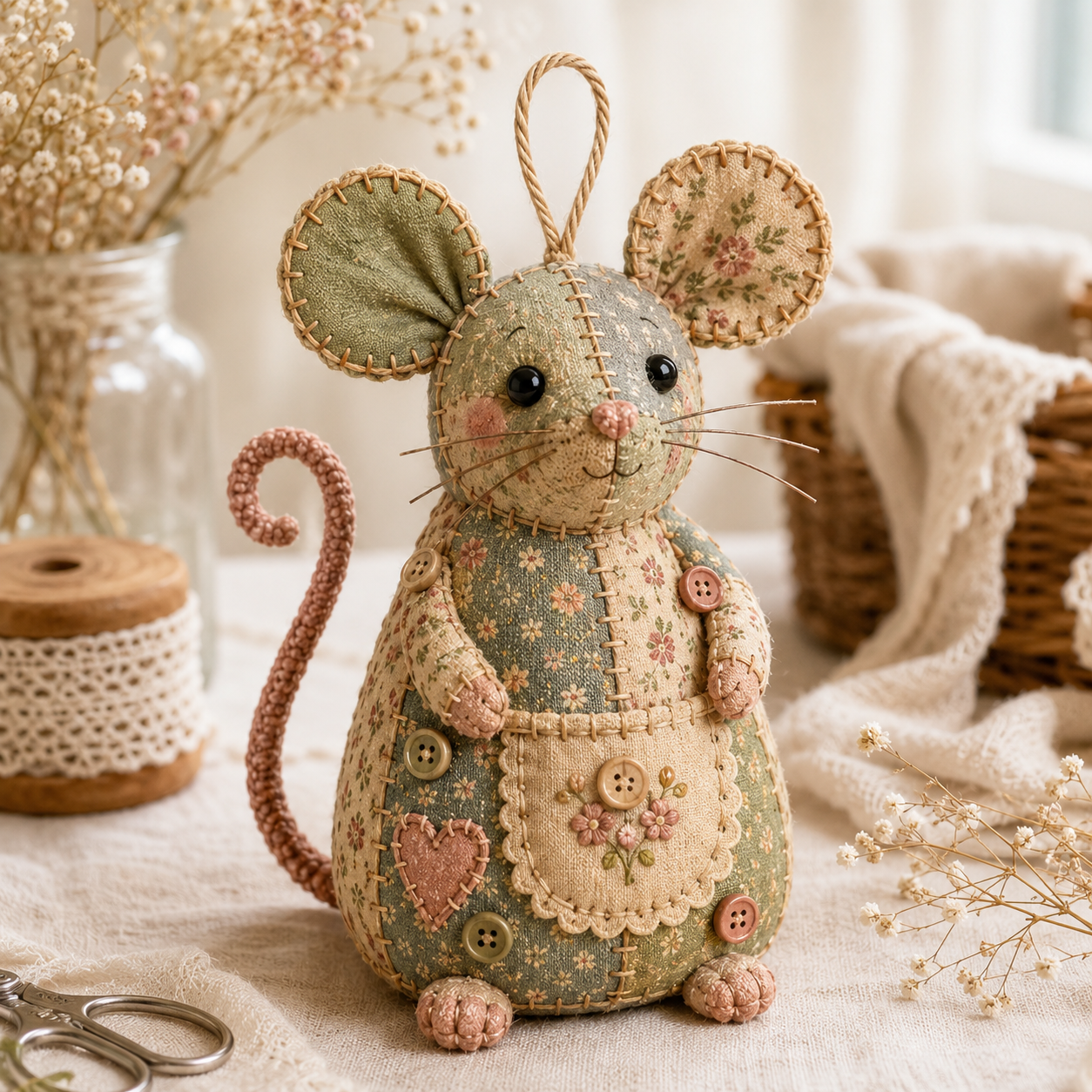 DIY Patchwork Animal Ornament Kit – 16 Adorable Handmade Styles 🧵🐮🐦