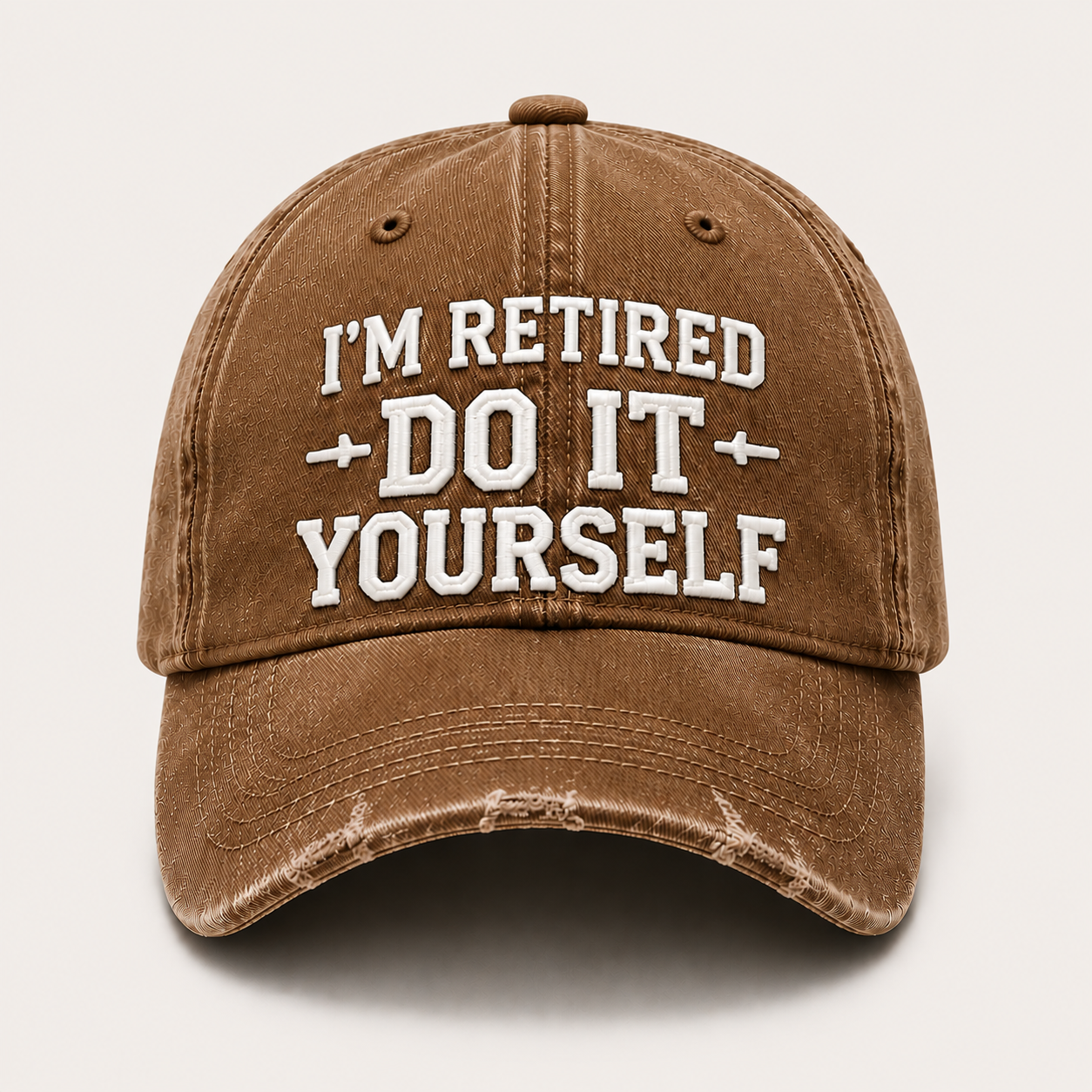 🧢 I’m Retired – Do It Yourself Vintage Baseball Cap, Funny Retirement Gift for Men & Women