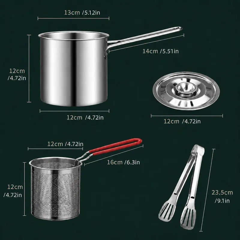 📢📢 50% OFF!!  ⚡Stainless Steel Deep Fryer Set