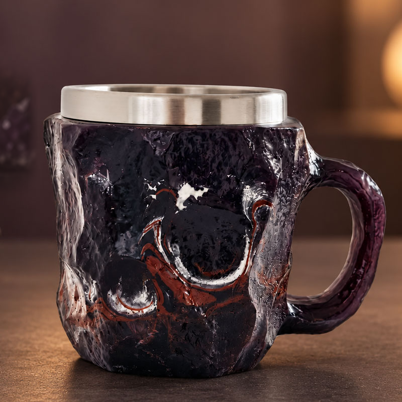 💎Gemstone-Inspired Sculptural Mug – Artistic Geode-Style Coffee Cup ☕✨