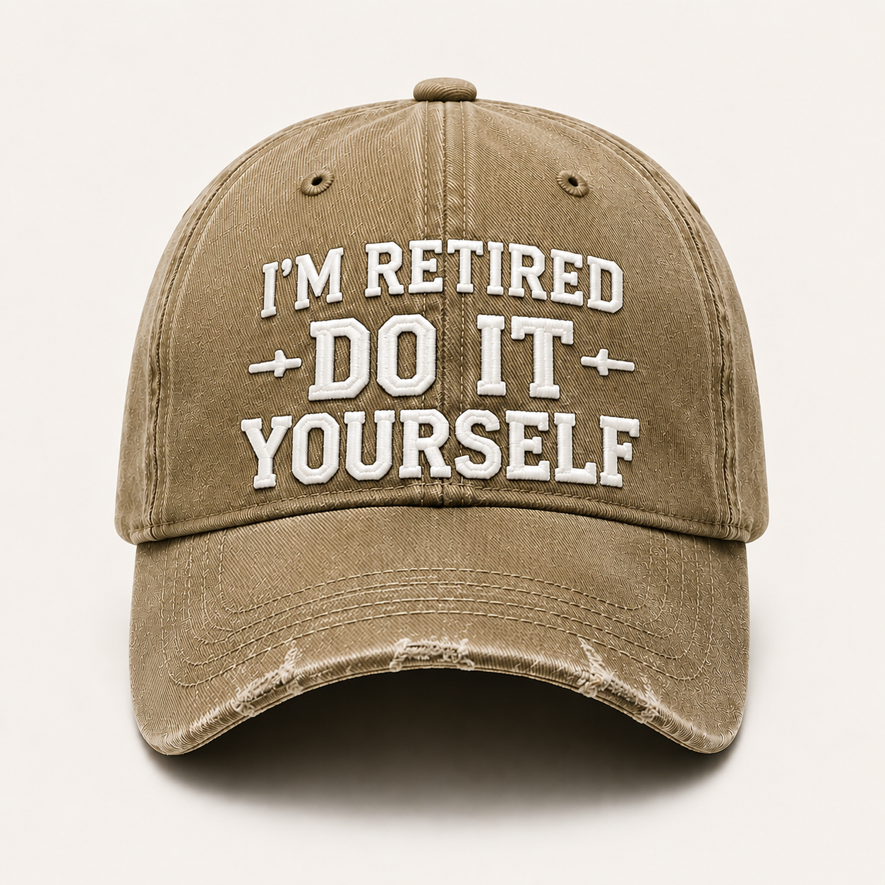 🧢 I’m Retired – Do It Yourself Vintage Baseball Cap, Funny Retirement Gift for Men & Women