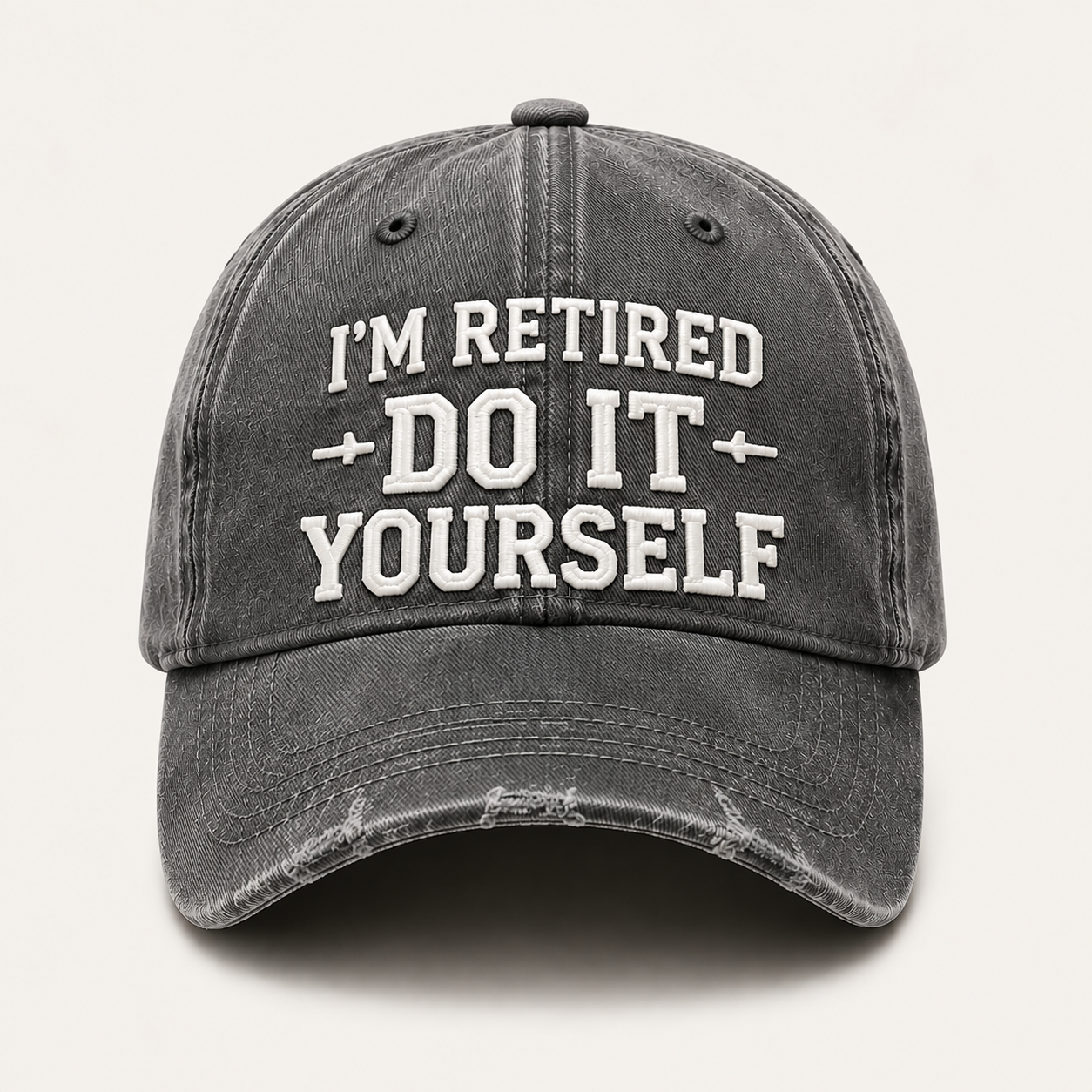 🧢 I’m Retired – Do It Yourself Vintage Baseball Cap, Funny Retirement Gift for Men & Women
