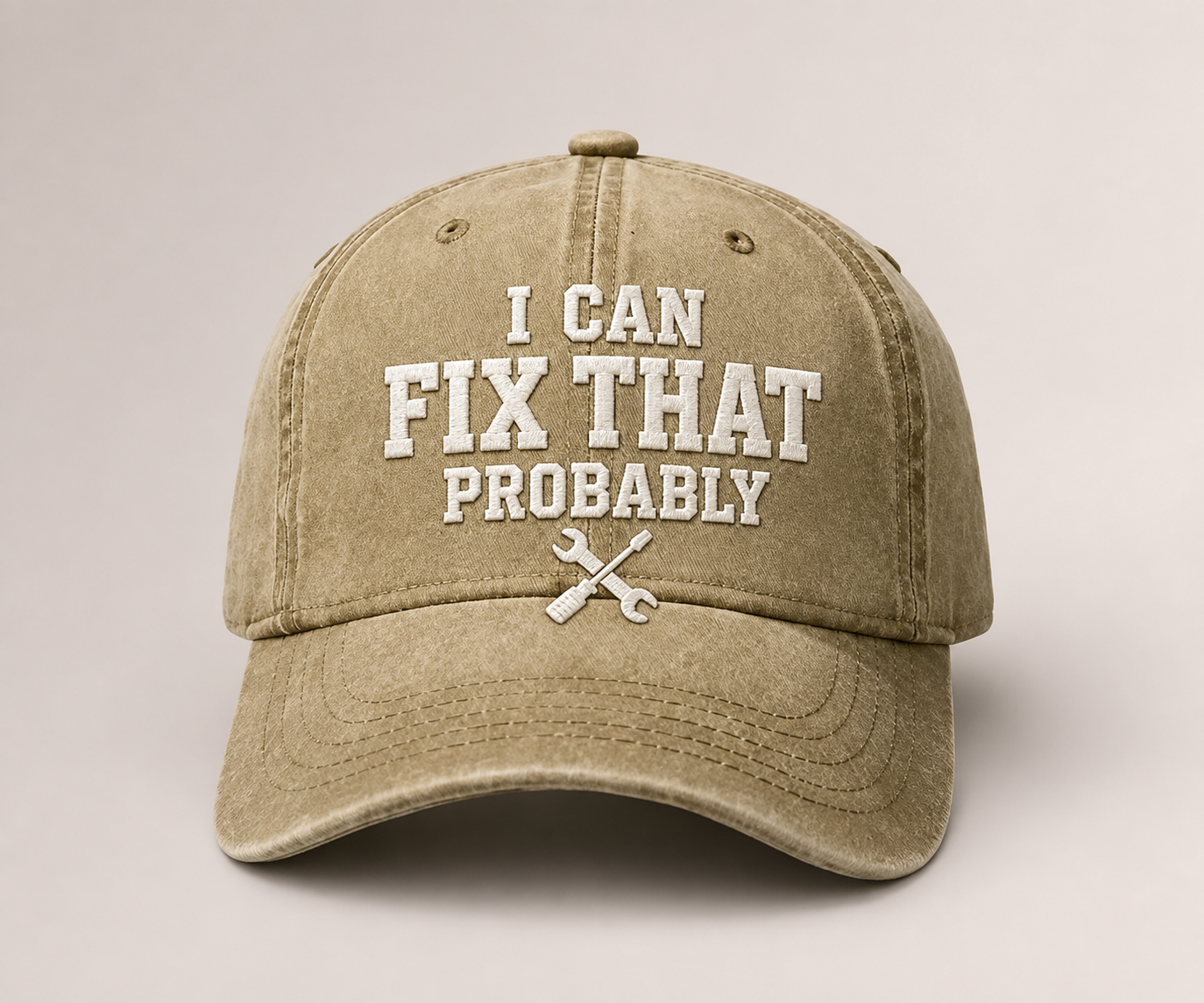 🧢Men’s “I Can Fix That Probably” Vintage Embroidered Baseball Cap