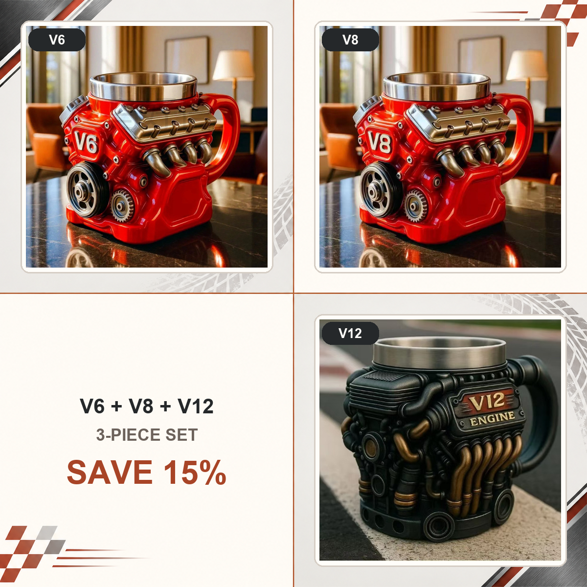 🎁 Thoughtful Gift – 3D Engine Mug🔥