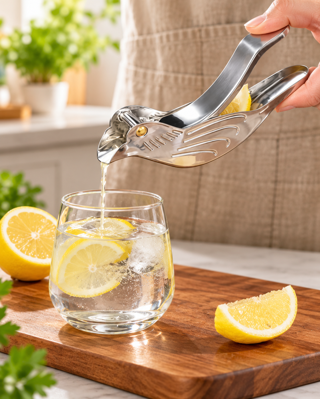 🐦Elegant Bird-Shaped Stainless Steel Manual Lemon and Lime Juicer, 🍋Portable Citrus Extruder Gadget