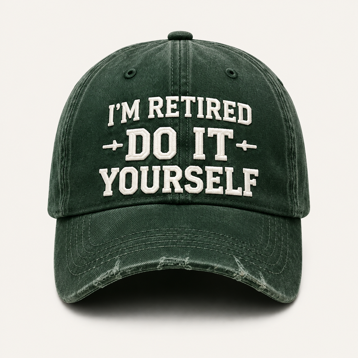 🧢 I’m Retired – Do It Yourself Vintage Baseball Cap, Funny Retirement Gift for Men & Women