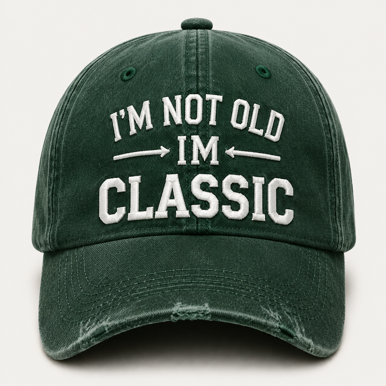 I’m Not Old I’m Classic Vintage Baseball Cap – Adjustable Washed Cotton Dad Hat, Unisex Casual Embroidered Hat for Everyday Wear & Outdoor Adventures