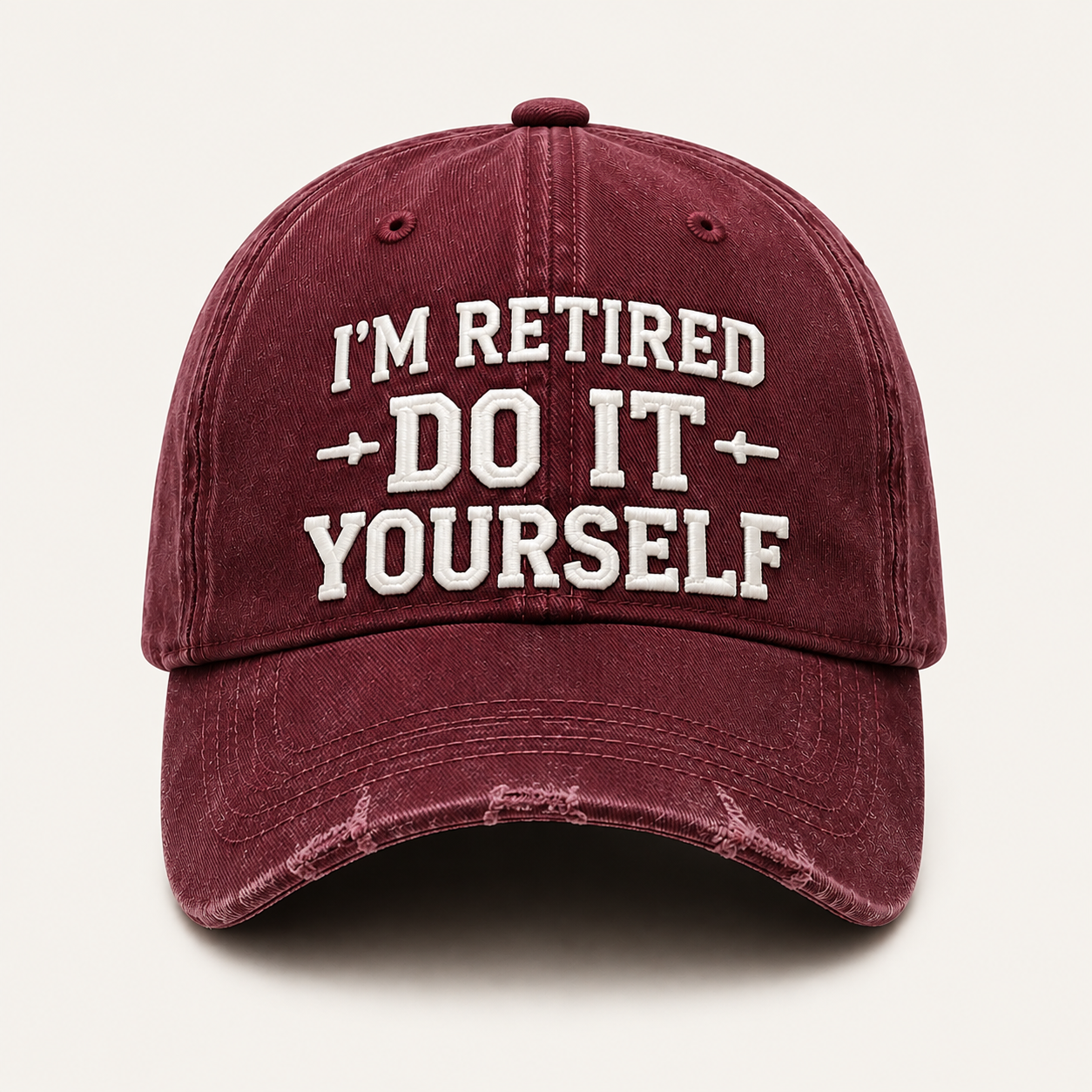 🧢 I’m Retired – Do It Yourself Vintage Baseball Cap, Funny Retirement Gift for Men & Women