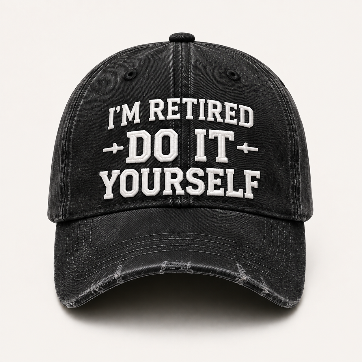 🧢 I’m Retired – Do It Yourself Vintage Baseball Cap, Funny Retirement Gift for Men & Women