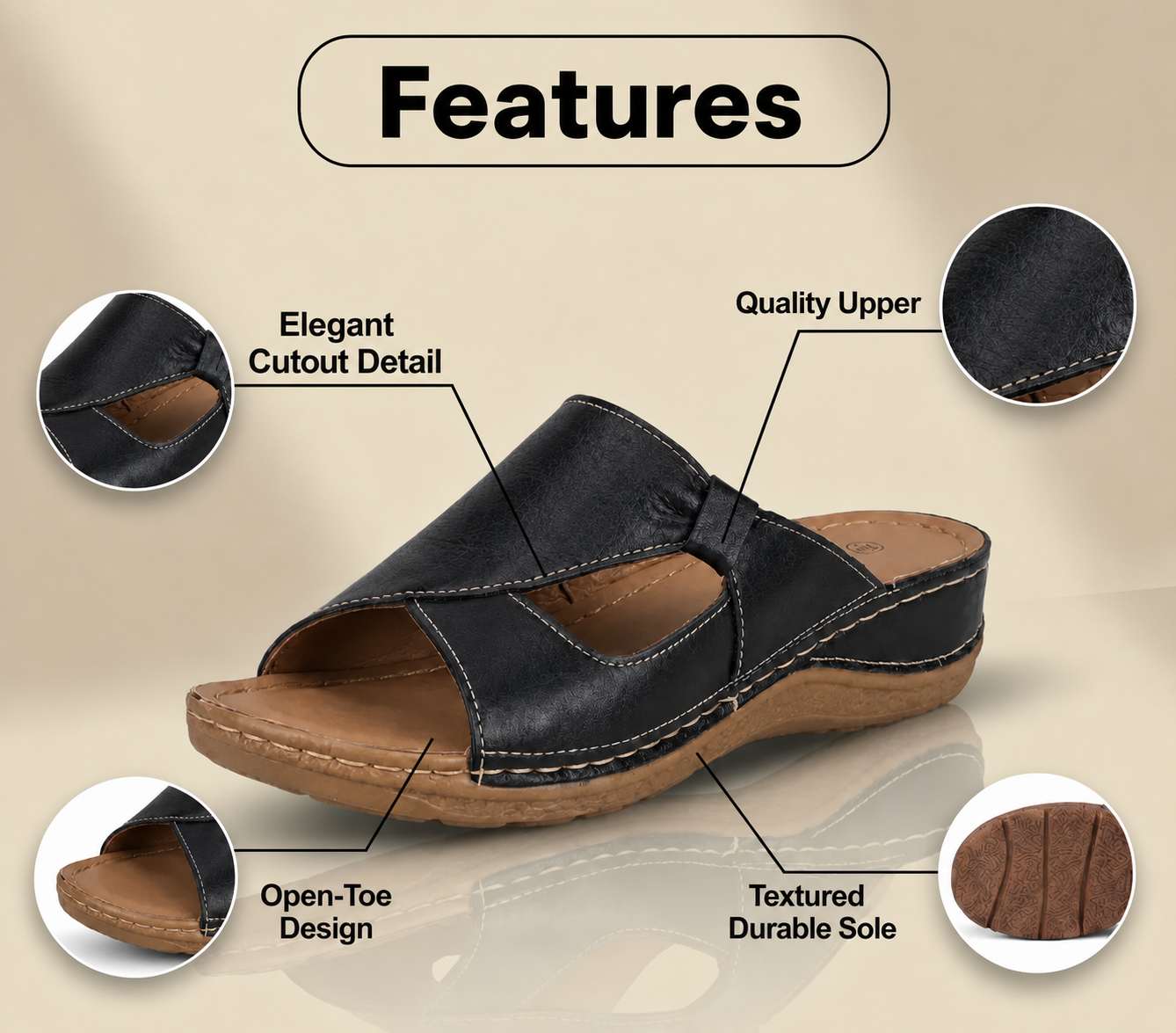Women's Crossover Comfort Slide Sandals