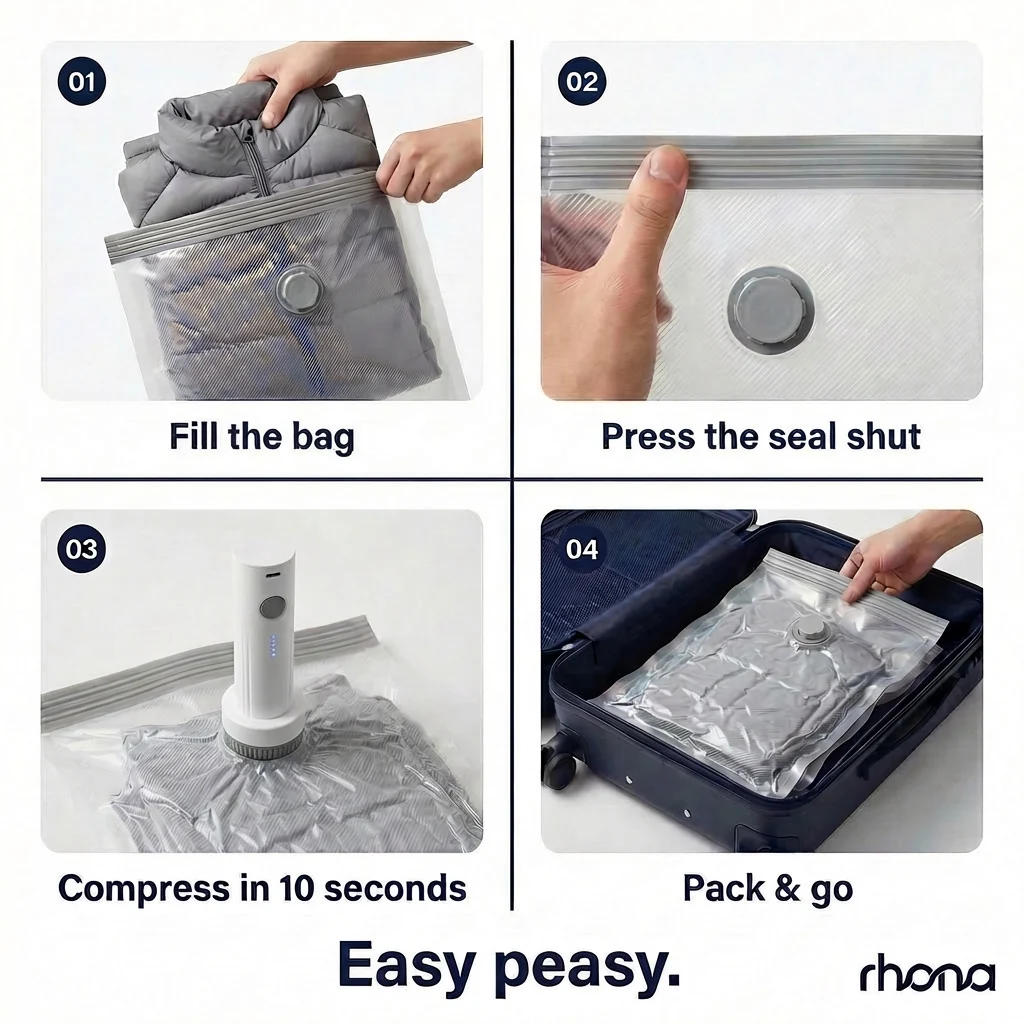⚡⚡Vacuum Bags for Travel with Electric Pump