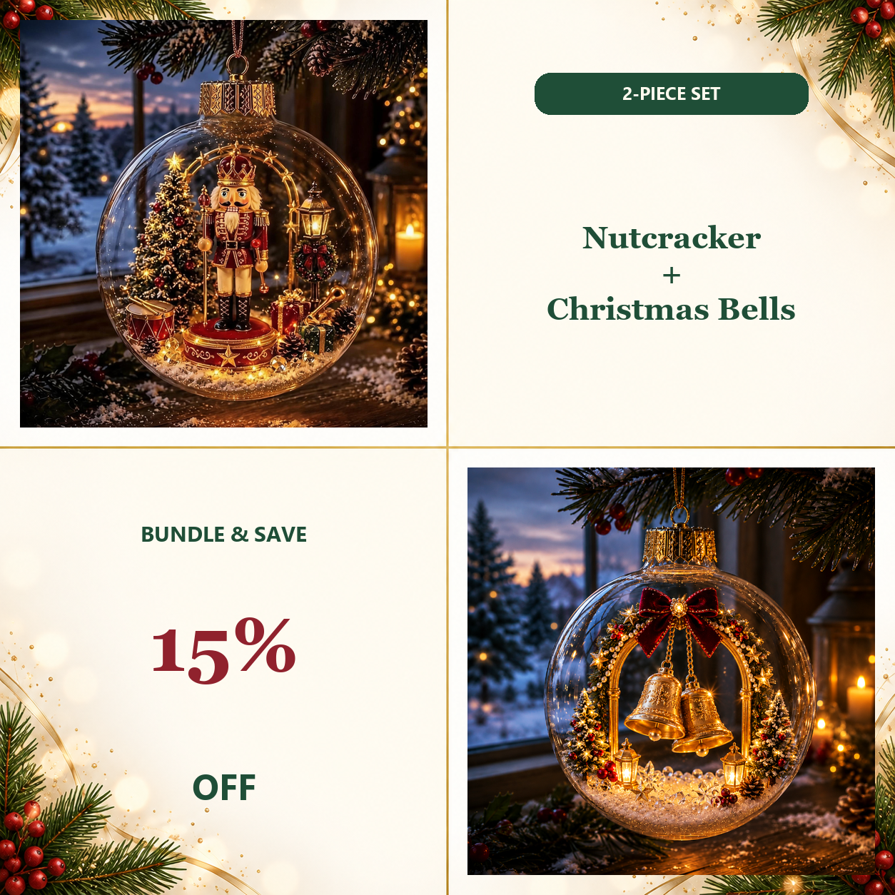 🎄🎄🎄Limited time 70% OFF -✨🎄 Glowing Christmas Story Ornament – Light-Up Mini Holiday Scene