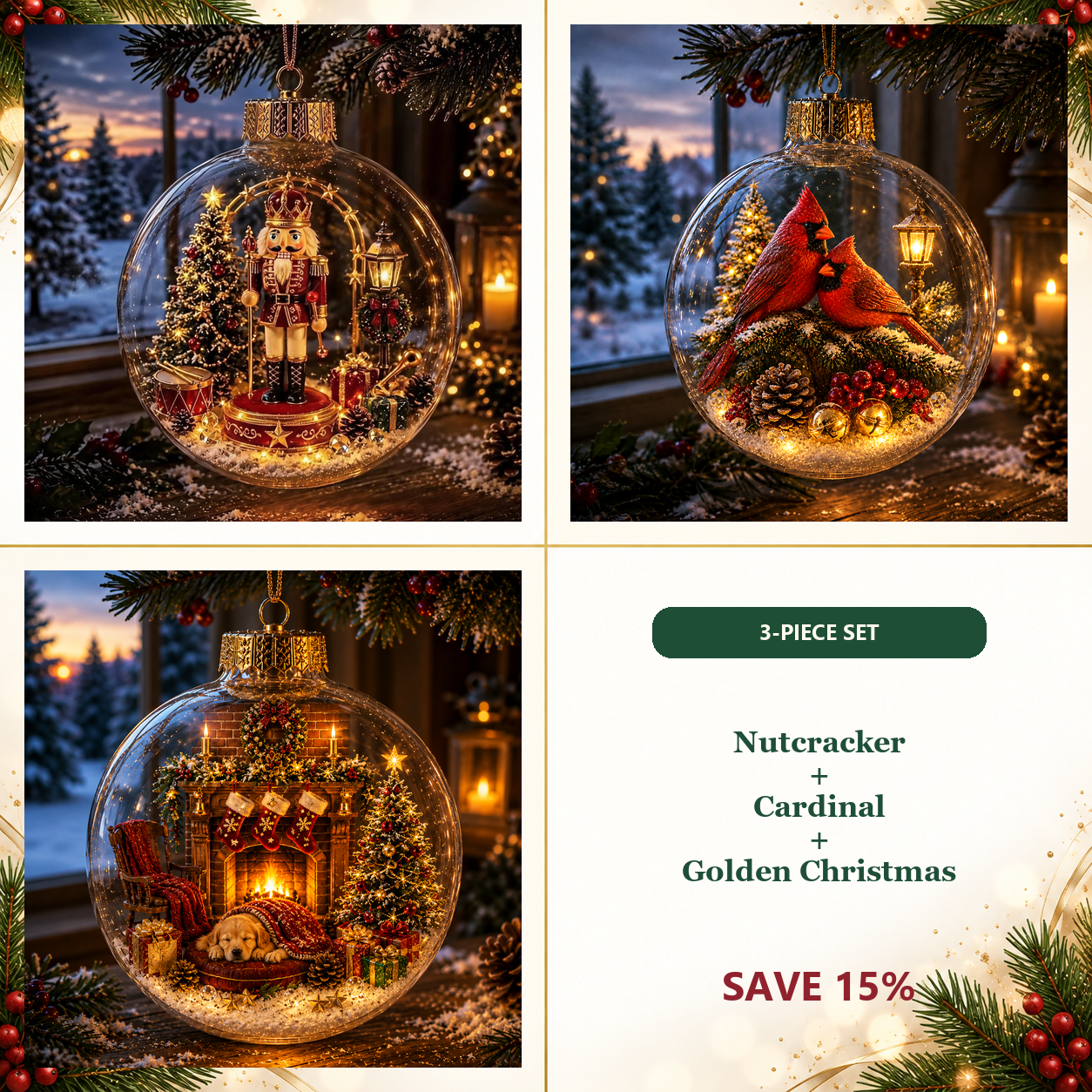 🎄🎄🎄Limited time 70% OFF -✨🎄 Glowing Christmas Story Ornament – Light-Up Mini Holiday Scene