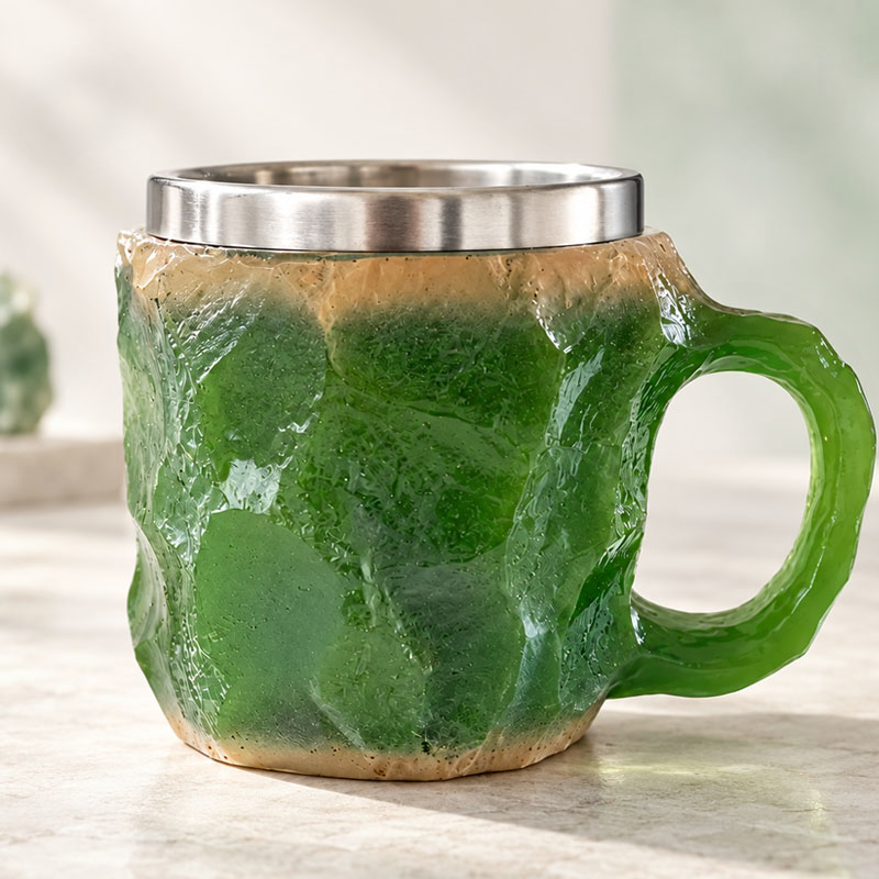 💎Gemstone-Inspired Sculptural Mug – Artistic Geode-Style Coffee Cup ☕✨