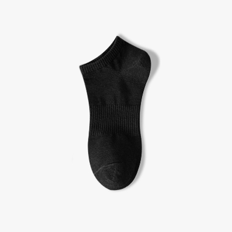 Black low-cut daily sock