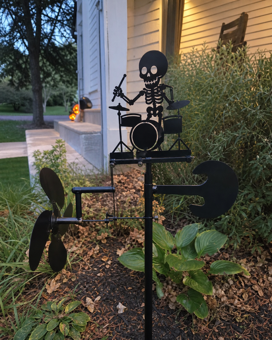 Customer review photo for 🎸 Skeleton Drummer Wind Spinner
