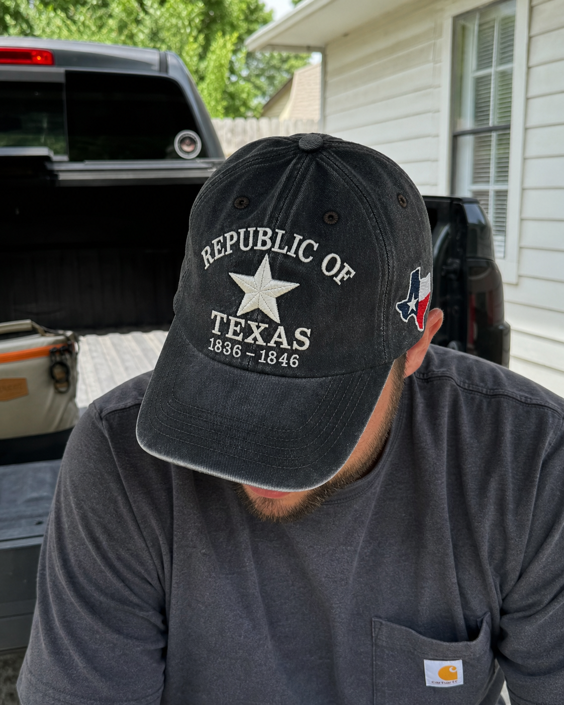 Customer review photo for 🤠 Vintage Texas Spirit Embroidered Baseball Cap ⭐